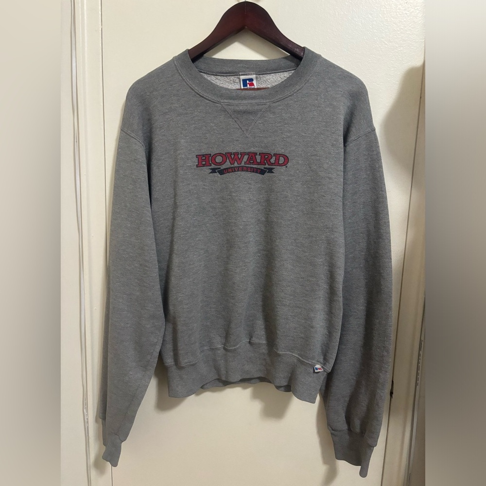 Vintage 90’s Russell Athletic Howard University Crewneck Sweatshirt Size S Grey